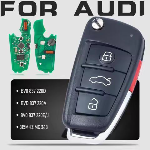 KEYECU BV0 837 220D, BVD 837 220A, 8V0 837 220E, 81A 837 220J for AUDI A3 2013-2017 ASK 315MHz MQB48