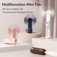 JISULIFE Portable Fan Mini Fans 4800mAh Handheld USB Rechargeable Table Desk Personal Small Fans With Powerbank