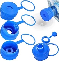 3 and 5 Gallon Water Jug Cap Reusable，Food Grade Silicone Replacement Gallon Caps for 55mm Bottle an