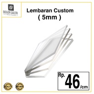 Akrilik Lembaran 5mm Bening Custom Acrylic Potongan