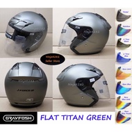 GRAYFOSH JF3 Helmet -  FLAT TITEN GREEN ( Size : L ) XDOT TSR KYT ARC BELL BKP MAGNUM SGV SHOIE MS88