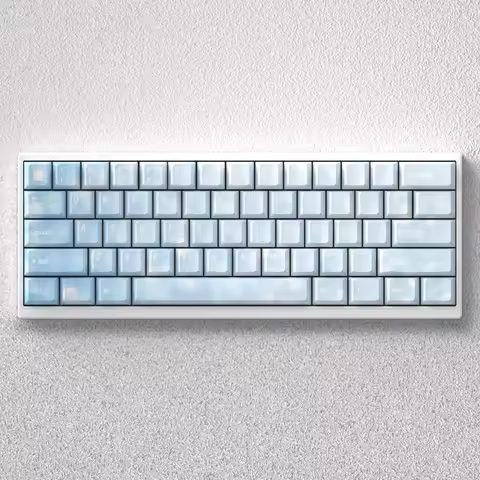PBT Keycaps 73 Keys Dye Sublimation Cherry AURORA Sunrise Blue for 60 65 68 Layout Mechanical Keyboa