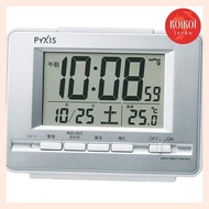 Seiko clock desktop clock alarm clock radio-controlled digital temperature display display PYXIS Pixis BC411S