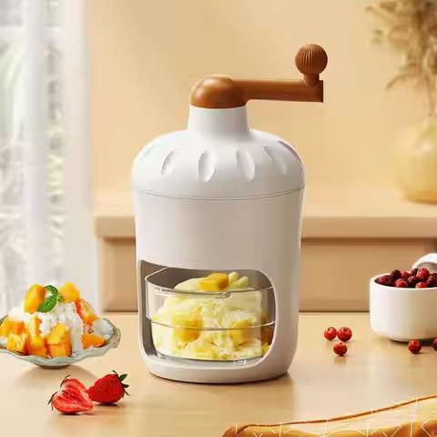 DIY Home Ice Shaver Portable Ice Crusher Smoothie Machine Manual Sheep Ice Shaver Hand Crank Milksha