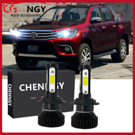 สำหรับ Toyota HILUX Revo 125 2016 2017 2018-2021 ไฟหน้ารถด้านหน้าหลอดไฟ-V4 6000K ชุดหลอดไฟ LED เปลี่