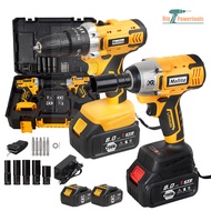 (แพ็คคู่) MOLITA สว่านไร้สาย 3 ระบบ 298V +บล็อกแบต 298V แบตเตอรี่ 2 ก้อน บล็อกไฟฟ้า บล็อกไร้สาย สว่