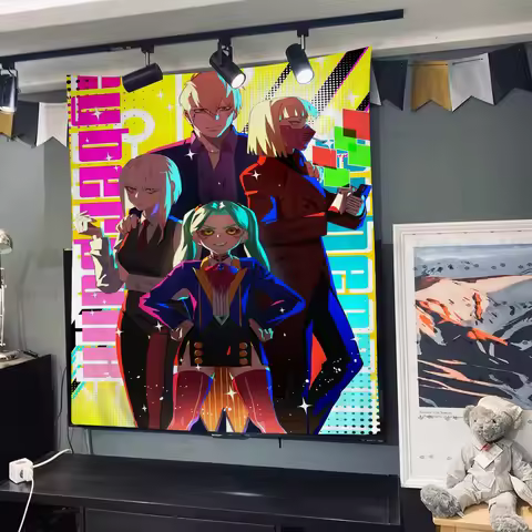 Anime C-Cyberpunk E-Edgerunners Classic Vintage Cartoon Tapestry Home Decoration Hippie Bohemian Dec