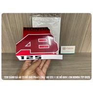 AB fender sticker 23 Dollar 340 Right (letter AB 125) (Black Do Car) (1 Piece)