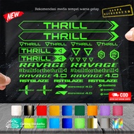 Thrill Ravage 4.0 Set Dewasa Cutting Sticker Variasi Sepeda Frame Aksesoris Body Samping Striping