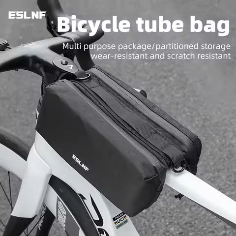 ESLNF Multifunction Bike Top Tube Phone Bag Front Frame Storage Mountain Bicycle Shoulder Bags Large
