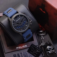 Jam Tangan Pria Police Analog Batman Rubber Anti Air