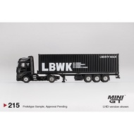 MINI GT #215 1/64 MERCEDES-BENZ ACTROS WITH 40 FT CONTAINER "LBWK"