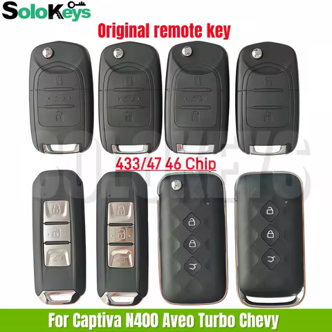 SOLOKEYS 433MHz 46/47 Chip Original Remote Key For Aveo Captiva N400 Turbo Groove Blazer Enjoy Optra