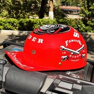 Yuantou Summer Half Helmet Motorcycle Baseball Helmet Summer Men Women Retro Harley Electric Motorcy