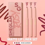 SHEGLAM So Lippy 3 Pcs/Set Matte Lip Liners Waterproof Nautral Lipliner Makeup Tools Pen Cosmetcis