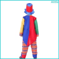 Alia 5Pcs Halloween Clown Costume Set Children Clown Costume Clown Clothes Hat Clown