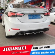 For Hyundai Elantra Spoiler 2012-2014 Elantra Spoiler HBYW ABS plastic Material Car Rear Wing Color 