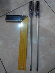 Obeng Panjang 30cm 12" besar min plus (-) (+)