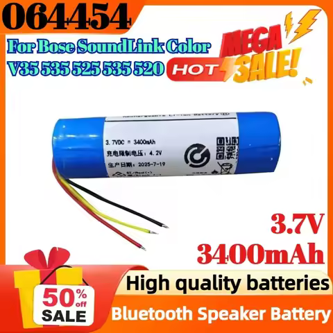 064454 3.7V 3400mAh Replacement Battery for Bose SoundLink Color V35 535 525 535 520 Bluetooth Speak