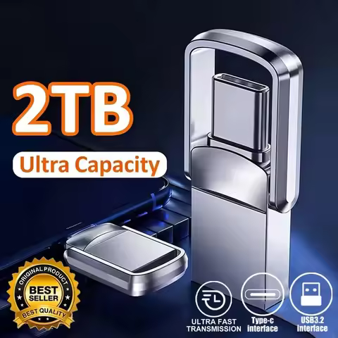 Metal U Disk 2TB USB3.2 Type-C Interface Mobile Phone Computer Mutual Transmission Flash Drive USB M