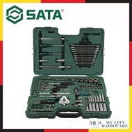 SATA 09014A 128PCS 1/4" 3/8" & 1/2" Drive 6 Point Metric Socket Wrench Set