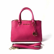 Authentic Tas Michael Kors Savannah Hot Pink Preloved - Tas MK Second