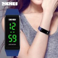 นาฬิกาสำหรับผู้หญิงนาฬิกานาฬิกากันน้ำสำหรับผู้หญิงดูนาฬิกาข้อมือสตรี Relo สำหรับผู้หญิง SKMEI ของแท้นาฬิกากีฬาแฟชั่น LED ลำลอง Jam Tangan Digital สำหรับกันน้ำสำหรับผู้หญิงสายซิลิคอนนาฬิกาข้อมืออิเล็กทรอนิกส์
