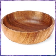 (GPBS) 9.5 Inch Wood Bowl Wooden Salad Bowl Large Wood Bowl for Food Fruits Salads and Decoration