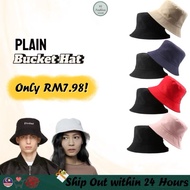 🇲🇾92Fashion TwoSided Fisherman Hats Unisex Plain Daisy Embroidery Bucket Hat ,Topi pancing Dua Warna