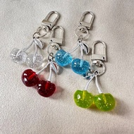Shiny Cherry Keychain Pendant Jewelry Cute Exquisite Three-dimensional Cherry Bag Charm Creative Mob