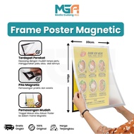 Poster Holder/Wall Mounted Brochure/Brochure Display/Sign Holder A3 A4 Frosted Magnetic File Display PVC