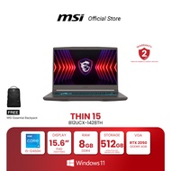 MSI NOTEBOOK Thin 15 B12UCX-1428TH | 15.6"  FHD | Intel Core i5-12450H | NVIDIA GeForce RTX 2050 | 8GB DDR4 | 512GB NVMe PCIe SSD Gen4 | Windows® 11 Home (โน้ตบุ๊ก) [Preorder จัดส่งภายใน 7-15 วัน]