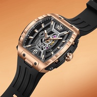 BONEST GATTI Men Watches Automatic Men Watches Waterproof Sport  Fluororubber Strap BG5601
