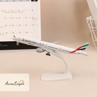 [AuraLayor] 20cm B777 UAE Emirates Airline Boeing 777 Aircraft Model Die-casting Alloy Metal Airplan