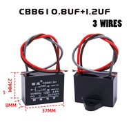 CBB61 CAPACITOR 0.8UF/1.2UF (3 WIRES) FOR CEILING FAN  f Fan Capasitor Motor Capacitor Fan 8uf cbb61 capacitor