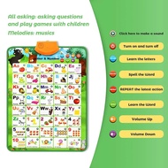 Carta Dinding Abjad Interaktif Elektronik Poster ABC Pendidikan Pembelajaran Kanak-kanak untuk Kanak