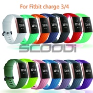 Soft silicone strap for Fitbit Charge 3 4 Smart Watch Band