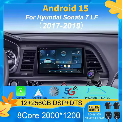 Car Radio Android 15 For Hyundai Sonata 7 LF 2017 2018 2019 Carplay Auto GPS DSP Video Head Unit 2 D