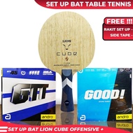 SETUP TENIS MEJA PINGPONG LION CUBE OFF PLUS ANDRO GTT 45 ANDRO GOOD