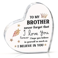 1pc Gifts for Brothers Encouragement Acrylic Keepsake 3.9 X 3.9 Inches Fathers Day Birthday Gifts fo