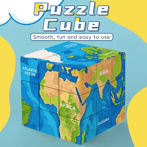 Magic Cube 3x3x3 3D UV map Color painting Fun Stress Relief Puzzle Professional Smooth Speed Game Ch