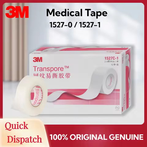 Original 3M Transpore Surgical Tape 1527 Series Transparent Porous Plastic Hypoallergenic Tape Water