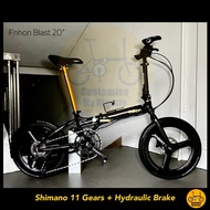🎩 Fnhon Blast 20” 𝗠𝗥𝗧/𝗕𝘂𝘀-𝗳𝗿𝗶𝗲𝗻𝗱𝗹𝘆 14 Freebie 𝗟𝗶𝗴𝗵𝘁𝘄𝗲𝗶𝗴𝗵𝘁 Folding Foldable Bicycle Bike Fold Dahon Black Gold Crius Tern