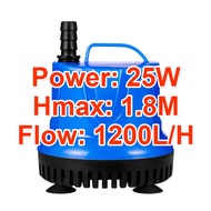 6/12/25W Anti-Kering Yang Tidak Mengeluarkan Suara Pompa Air Celup Aquarium Kolam Ikan / Submersible