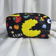 日本 Lesportsac X PAC-MAN 食鬼 黑色帆布 RECTANGULAR 化妝袋
