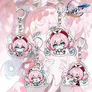 Honkai Star Rail Hyacine Cute Acrylic Pendant Keychains Bag Decor Toy Keyrings Collection