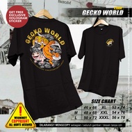 Sptwrkhworkz | Gecko T-shirt "GECKO WORLD | Gecko Gecko Gecko T-Shirt | Gecko shirt | Distro T-shirt