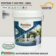 PENTENS 18kg T-100 PRO (Water-based Bituminous PU Waterproofing Coating)