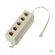 SUP RJ11 6P4C Male Plug to 5 x 6P4C Female Outlet Adapter Splitter for Telephones Fax Machines Modem