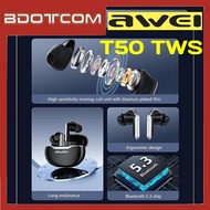 AWEI T50 TWS Wireless Bluetooth Earbuds Noise Cancelling Earbuds Waterproof Gaming Earbuds
